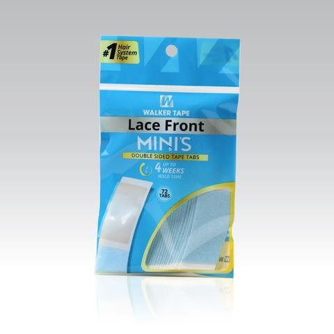 Walker Lace Front MiniStrips 72pcs, double-sided adhesive & transparent